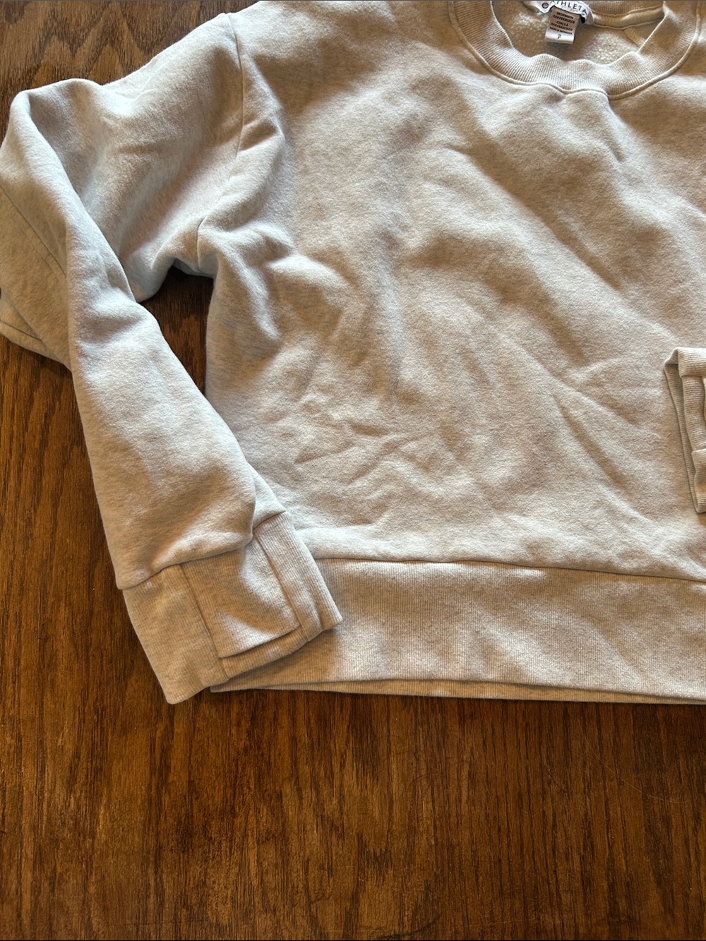 Athleta Women's Crewneck Sweatshirt in Light Gray - Picture 4 of 7
